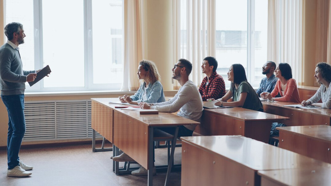 group of seniors in class